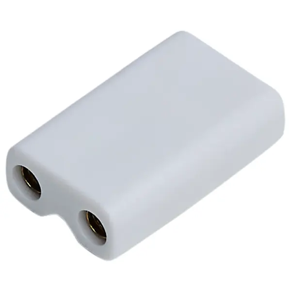 This 2-pack of end-to-end direct connectors provides a clean, professional solution for extending CounterQuick Slim lighting runs. The white finish ensures seamless integration with white fixtures. - alternate view