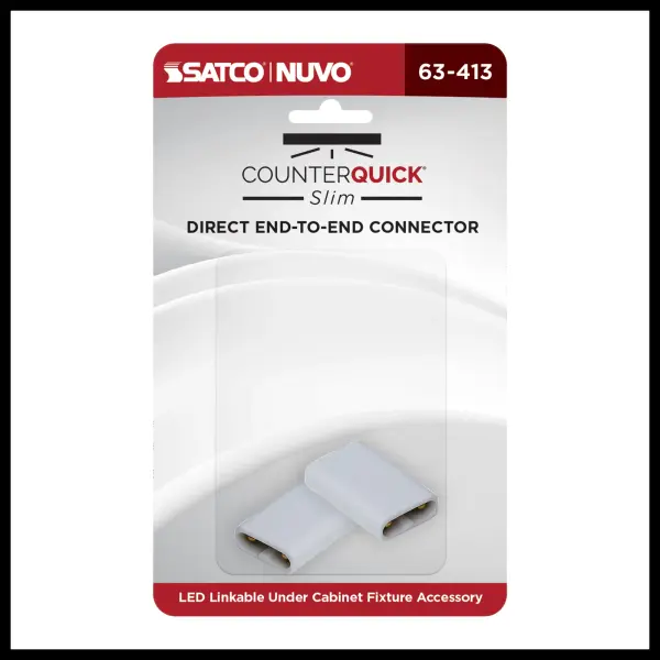 CounterQuick Slim End-to-End Direct Connector - White (2-Pack) - Image 3