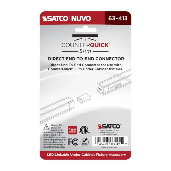 CounterQuick Slim End-to-End Direct Connector - White (2-Pack) - Image 4