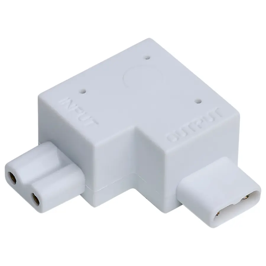 CounterQuick Slim L-Connector - Right Angle White - Image 1