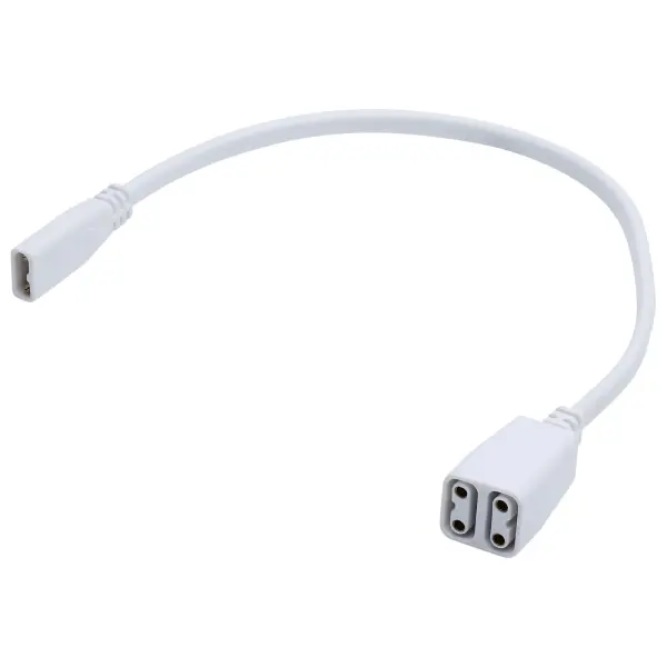 This cable splitter enables seamless expansion of under cabinet lighting runs, splitting a single power source into two outputs. Perfect for customizing kitchen or workspace lighting configurations with clean, professional results.