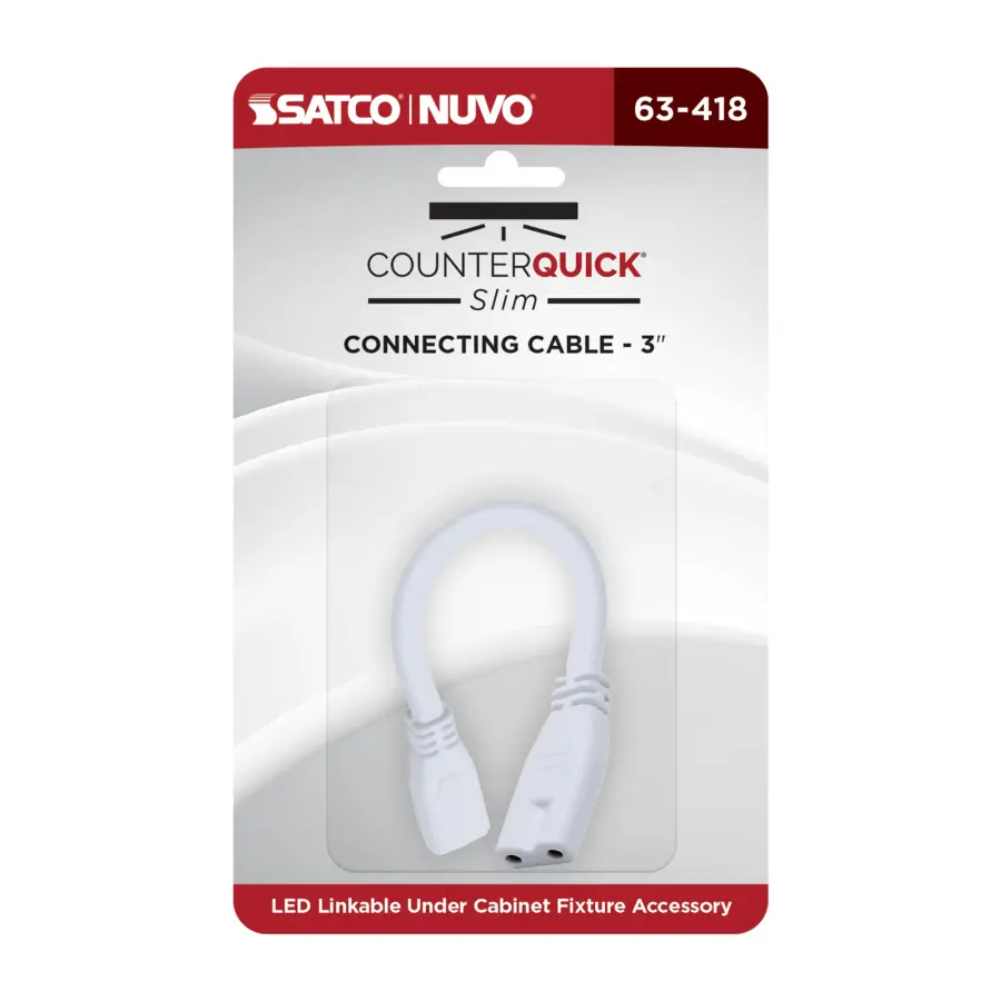CounterQuick Slim 3-Inch Connecting Cable in White - Image 2