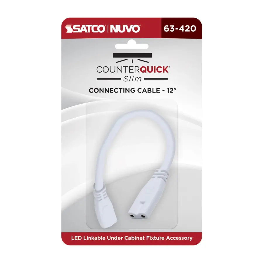 CounterQuick Slim 12-Inch Connecting Cable in White - Image 2