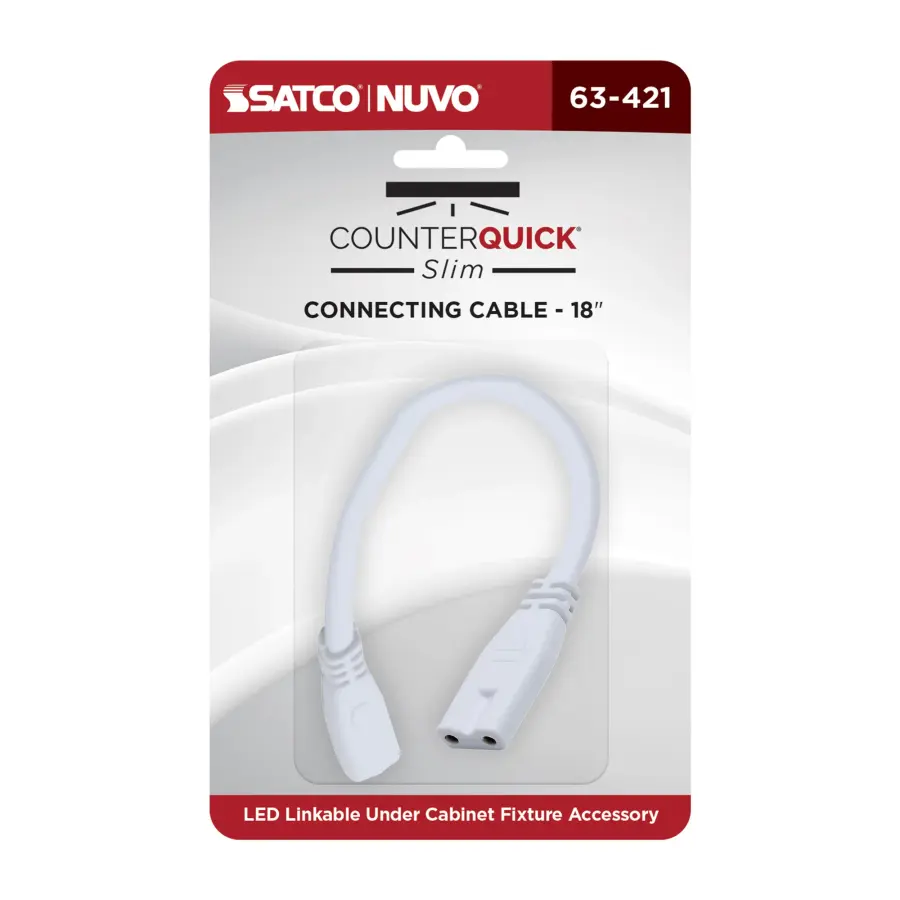 CounterQuick Slim 18-Inch Connecting Cable in White - Image 2