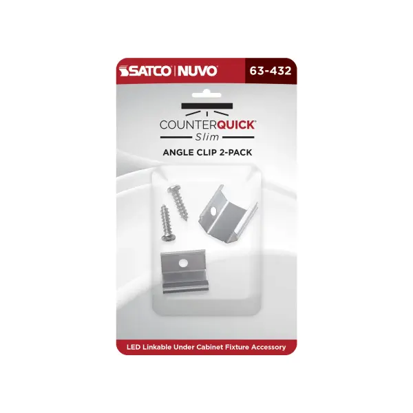 The CounterQuick Slim Angle Clip enables clean corner transitions in under cabinet lighting installations. This 2-pack accessory provides the flexibility to navigate angles and customize layouts.