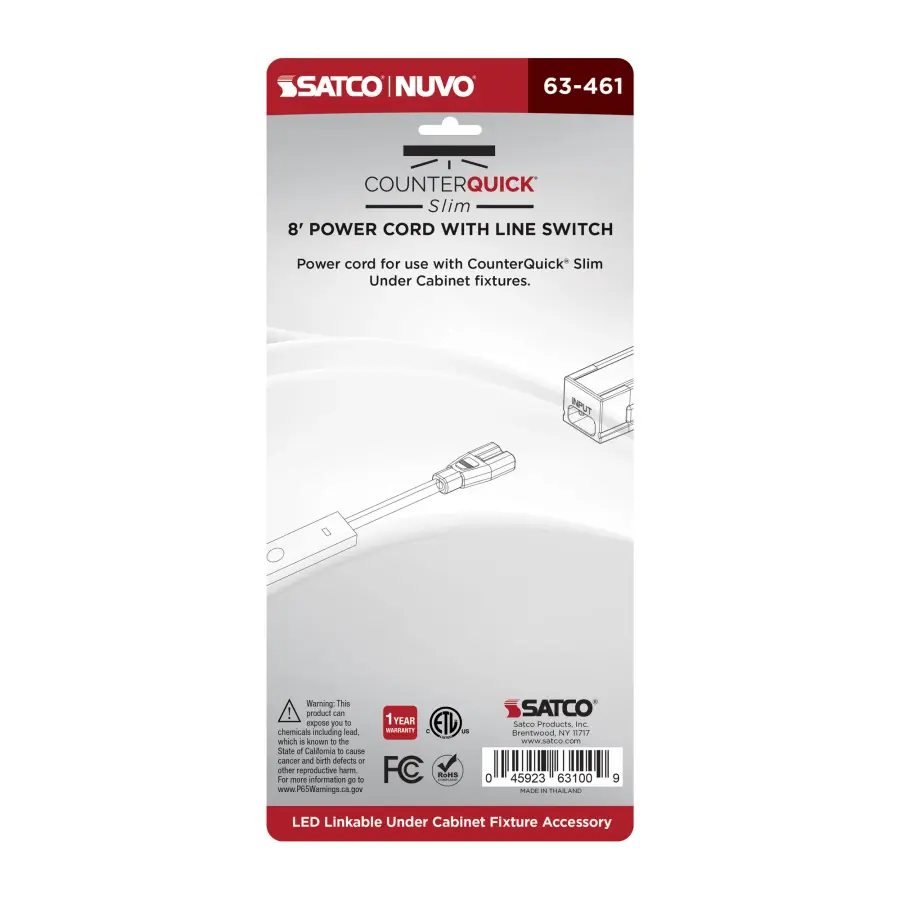 8-Foot Power Cord with Line Switch - Image 3