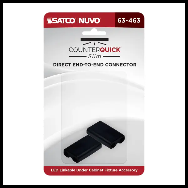 CounterQuick Slim End-to-End Direct Connector - Black (2-Pack) - Image 3
