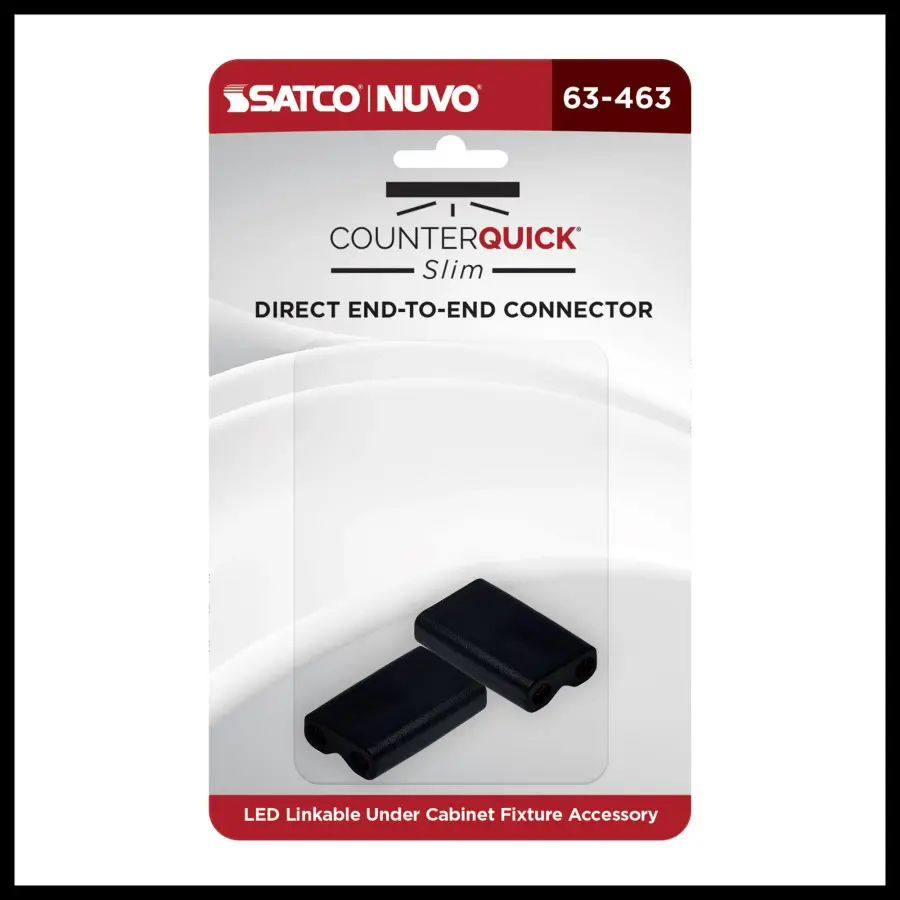 CounterQuick Slim End-to-End Direct Connector - Black (2-Pack) - Image 3