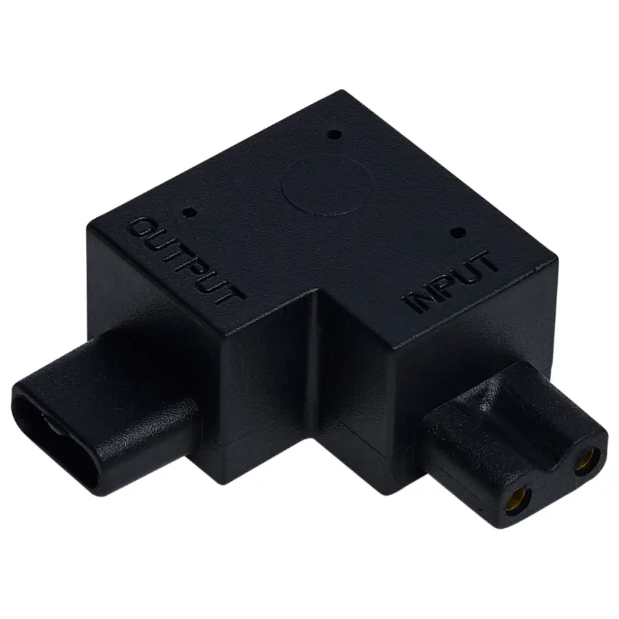 CounterQuick Slim L-Connector - Left Angle in Black - Image 1