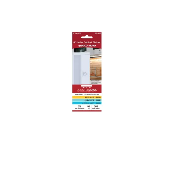 8" LED Under Cabinet Light - White - Image 9