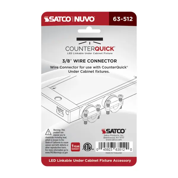 CounterQUICK 3/8 Inch Wire Connector for Under Cabinet LED - Image 3