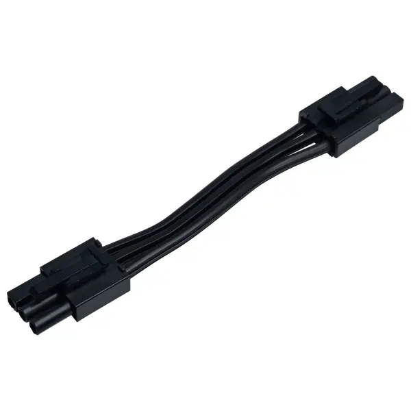 This compact link cable seamlessly connects multiple CounterQUICK under cabinet lighting units with a clean 6-inch span. The black finish ensures discreet integration while the plug-and-play design eliminates complex wiring.