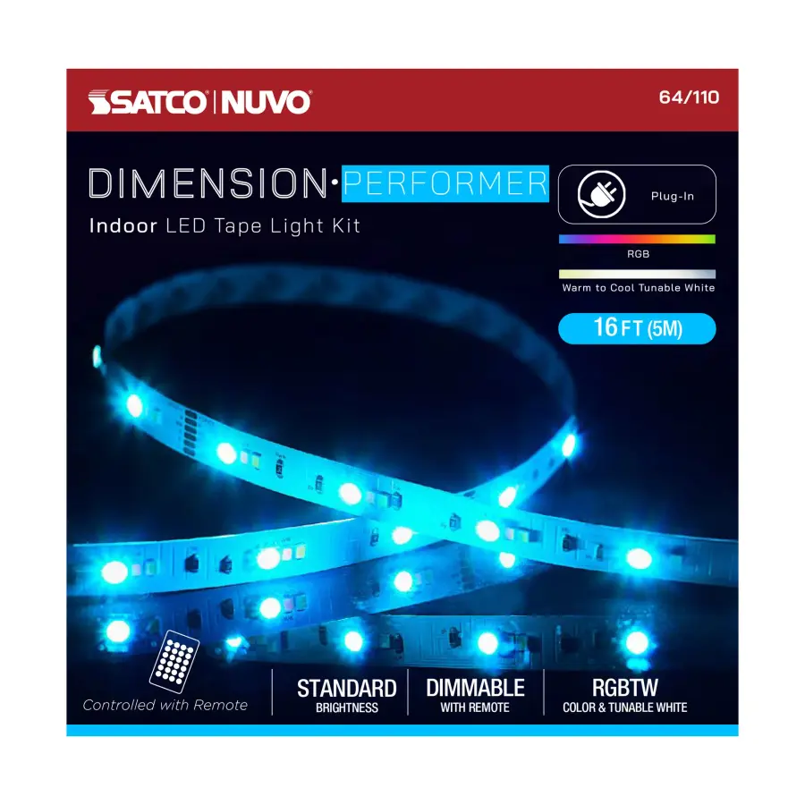 Dimension Performer RGB + Tunable White LED Tape Light - 16 ft. - Image 12