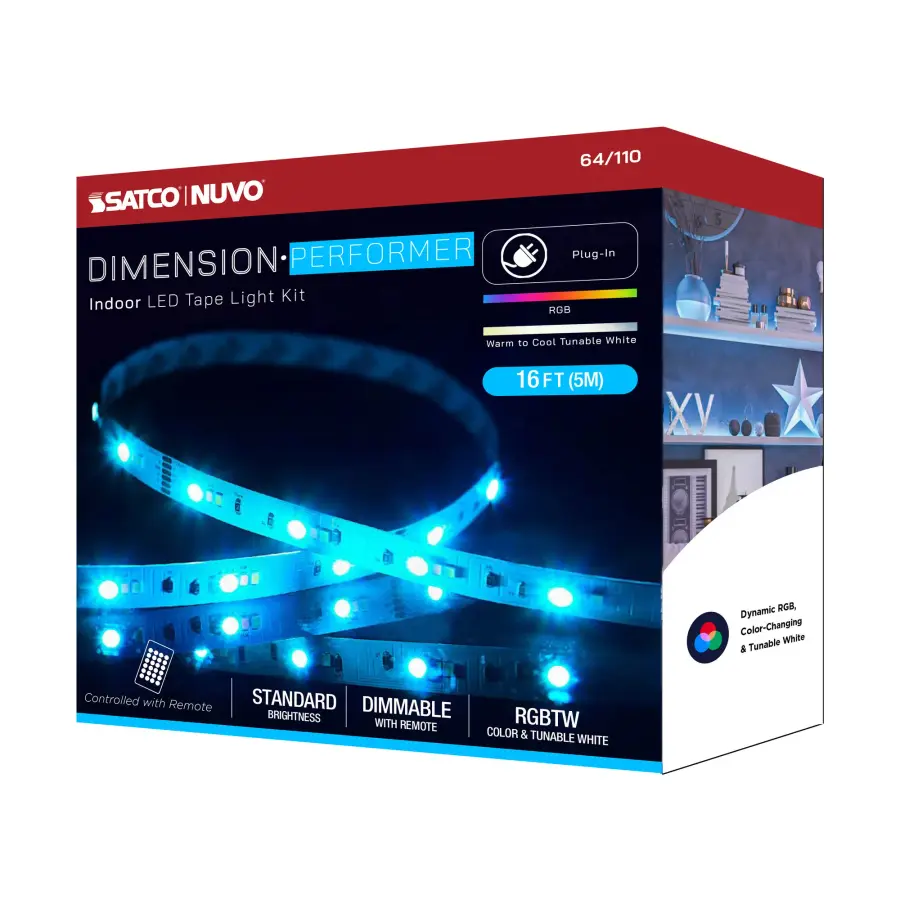 Dimension Performer RGB + Tunable White LED Tape Light - 16 ft. - Image 16