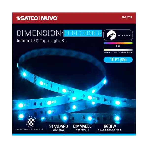 Dimension Performer RGB + Tunable White LED Tape Light - 16 ft. - Image 12