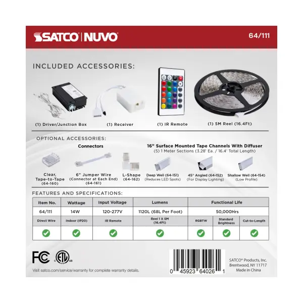 Dimension Performer RGB + Tunable White LED Tape Light - 16 ft. - Image 13