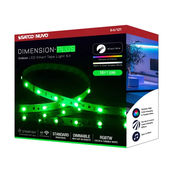 Dimension Plus RGB Tunable White Tape Light - 16 ft - Image 17