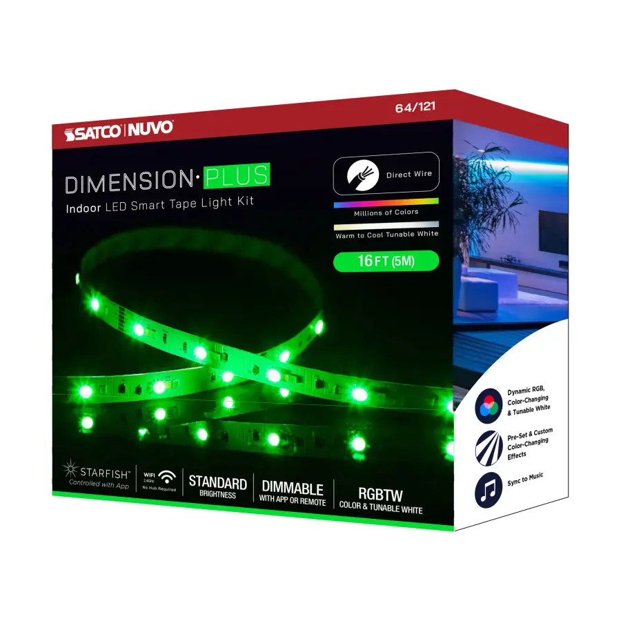 Dimension Plus RGB Tunable White Tape Light - 16 ft - Image 17