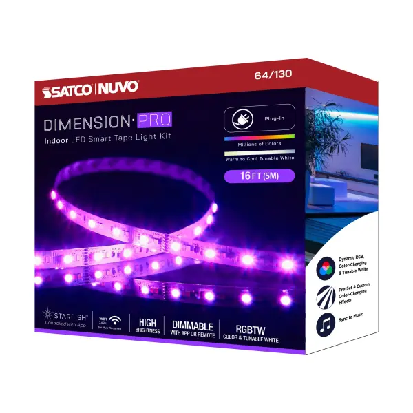 Dimension Pro RGB + Tunable White Smart Tape Light - 16 ft - Image 15