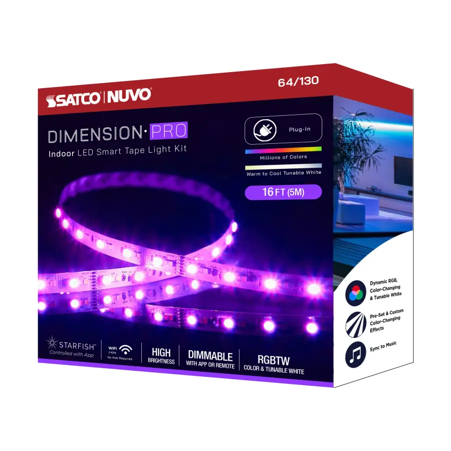 Dimension Pro RGB + Tunable White Smart Tape Light - 16 ft - Image 15