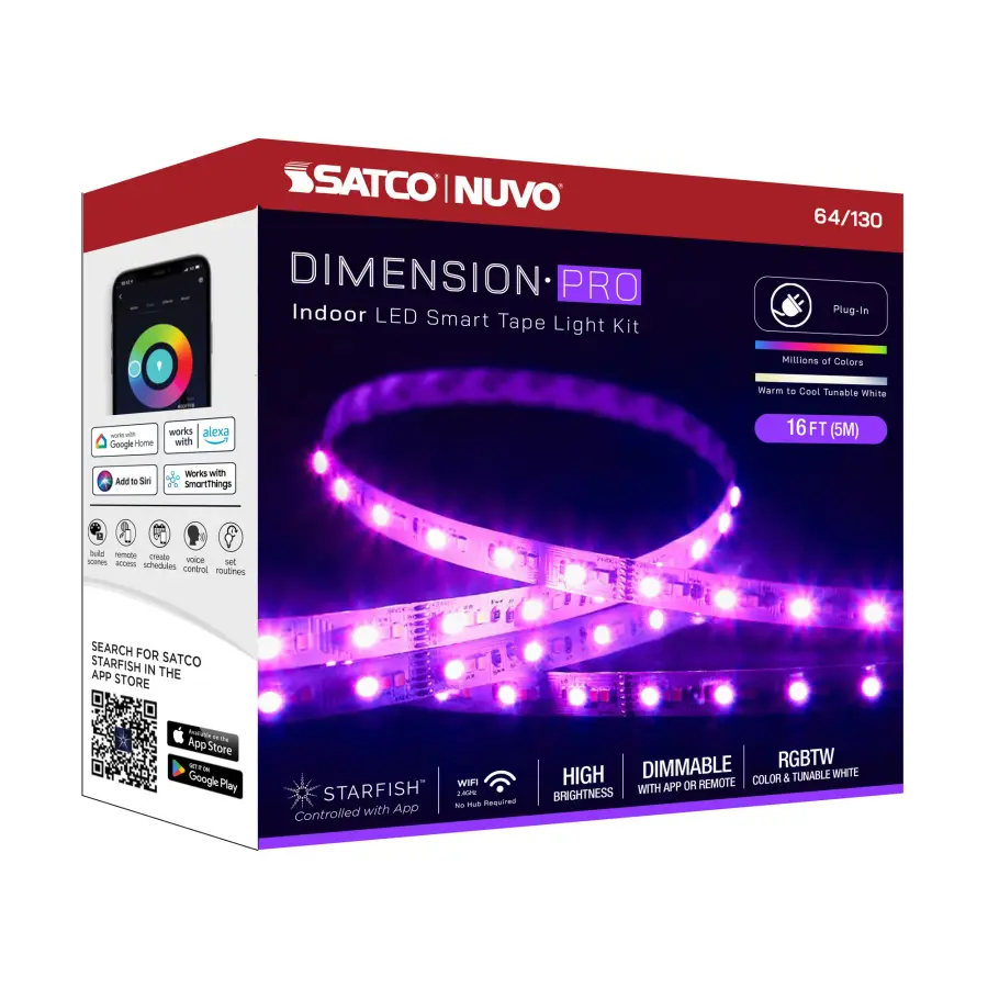Dimension Pro RGB + Tunable White Smart Tape Light - 16 ft - Image 16