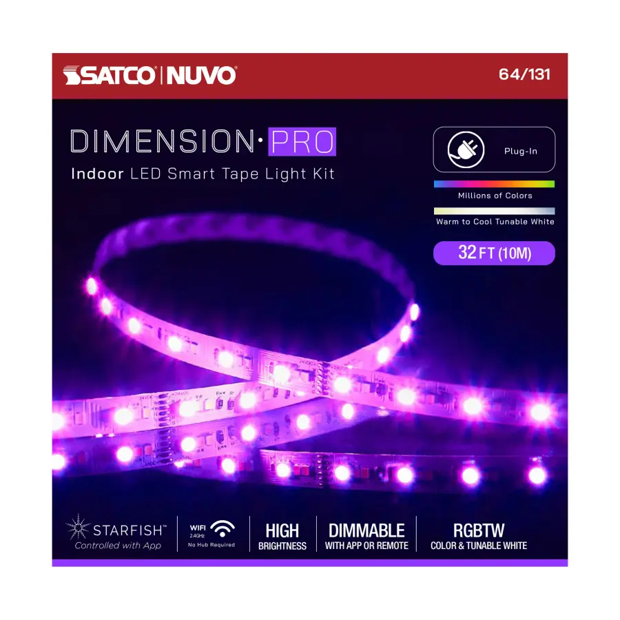 Dimension Pro RGB + Tunable White Smart Tape Light - 32 ft - Image 11