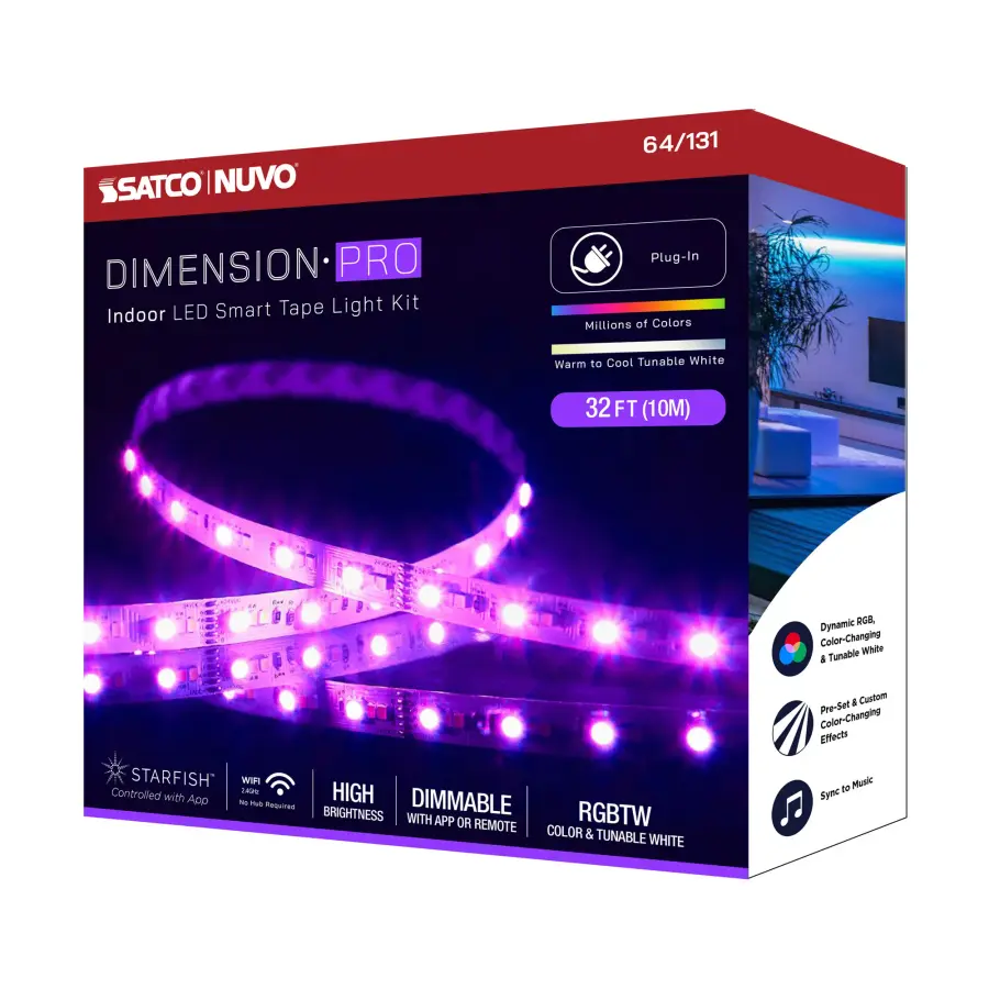 Dimension Pro RGB + Tunable White Smart Tape Light - 32 ft - Image 15