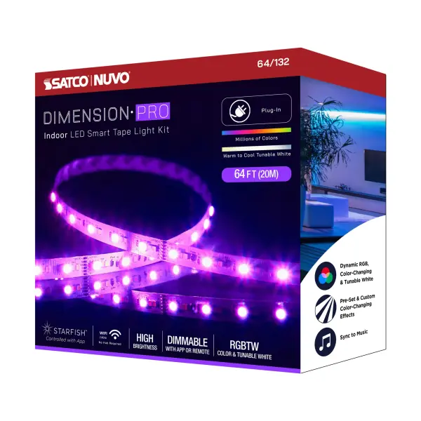 Dimension Pro RGB + Tunable White Smart Tape Light - 64 ft - Image 15