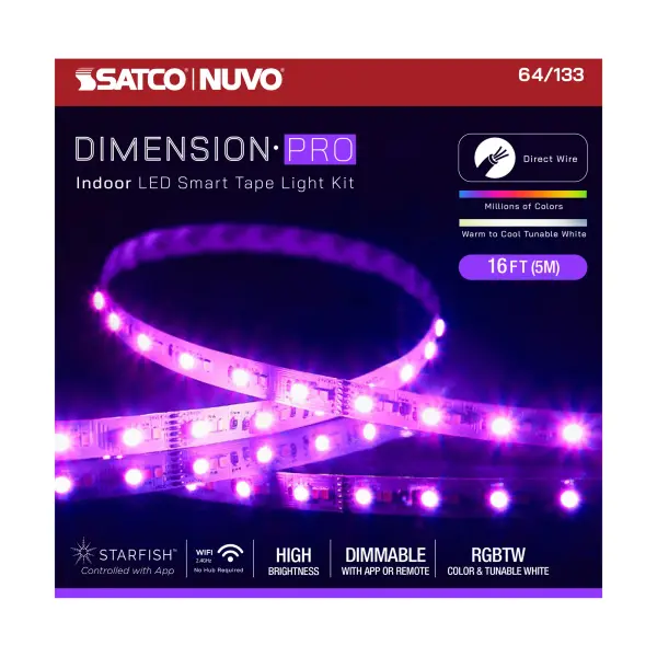Dimension Pro RGB + Tunable White Smart Tape Light - 16 ft - Image 11