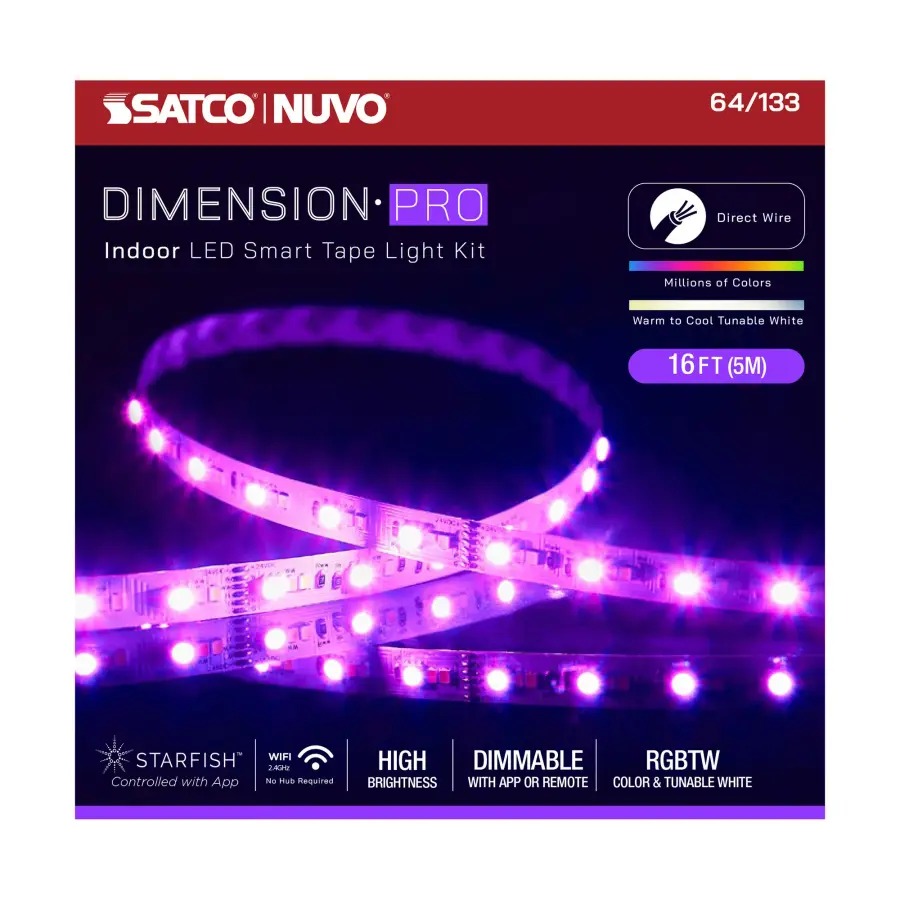 Dimension Pro RGB + Tunable White Smart Tape Light - 16 ft - Image 11
