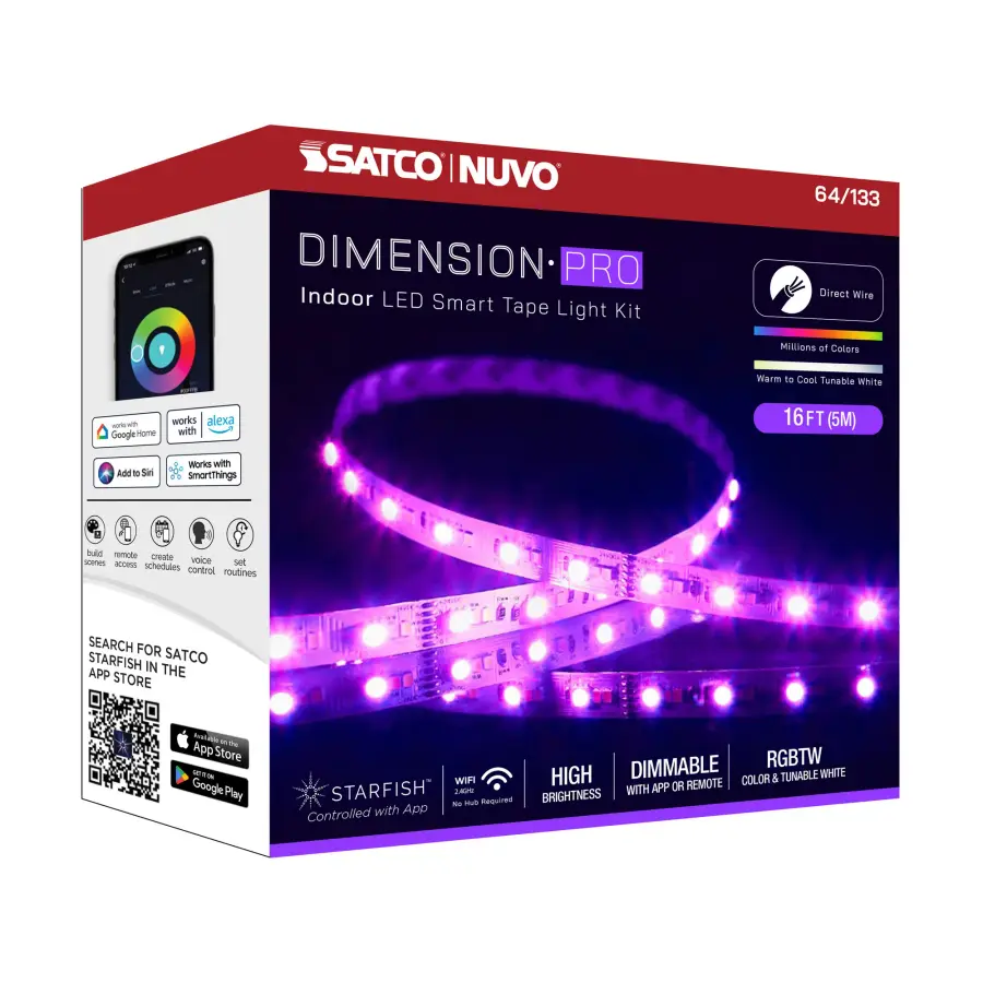 Dimension Pro RGB + Tunable White Smart Tape Light - 16 ft - Image 16