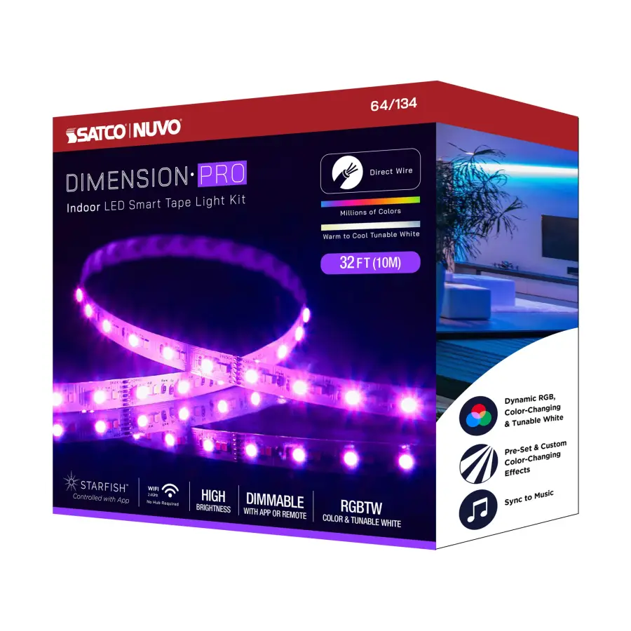 Dimension Pro RGB + Tunable White Smart Tape Light - 32 ft - Image 15