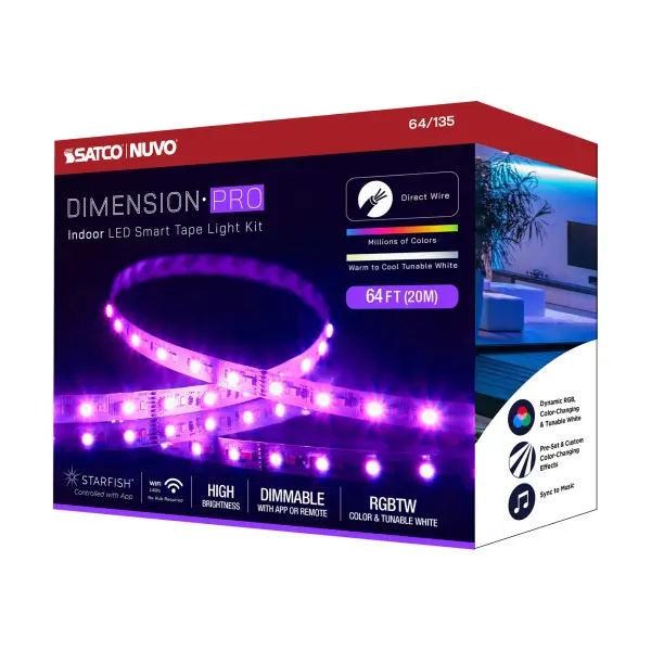 Dimension Pro RGB + Tunable White Smart Tape Light - 64 ft - Image 15
