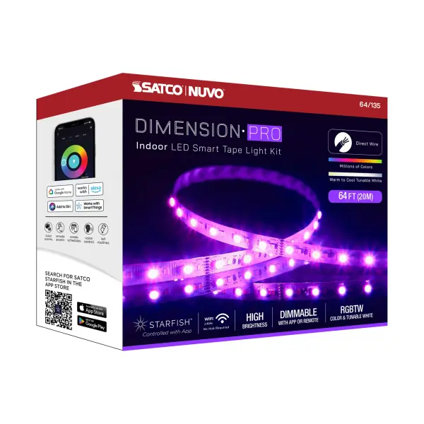 Dimension Pro RGB + Tunable White Smart Tape Light - 64 ft - Image 16