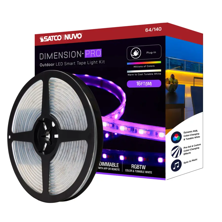 Dimension Pro RGB + Tunable White Smart Tape Light - 16 ft - Image 1