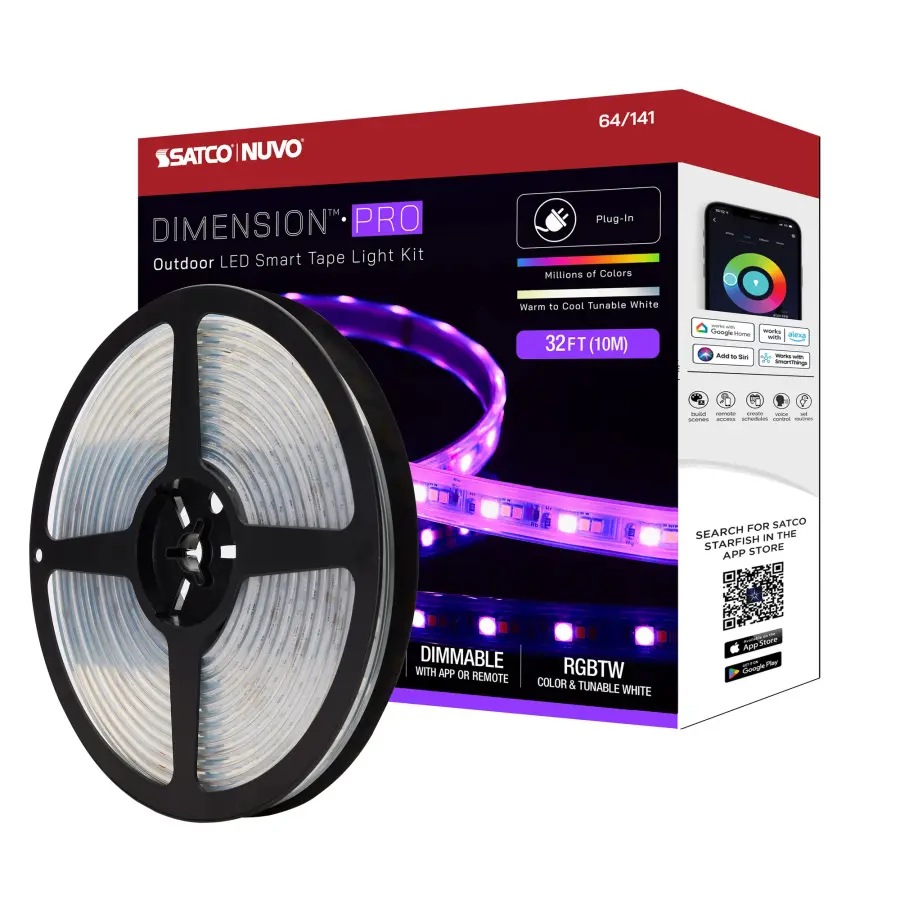 Dimension Pro RGB + Tunable White LED Tape Light - 32 ft - Image 1