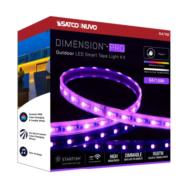 Dimension Pro RGB + Tunable White LED Tape Light - 64 ft - Image 16