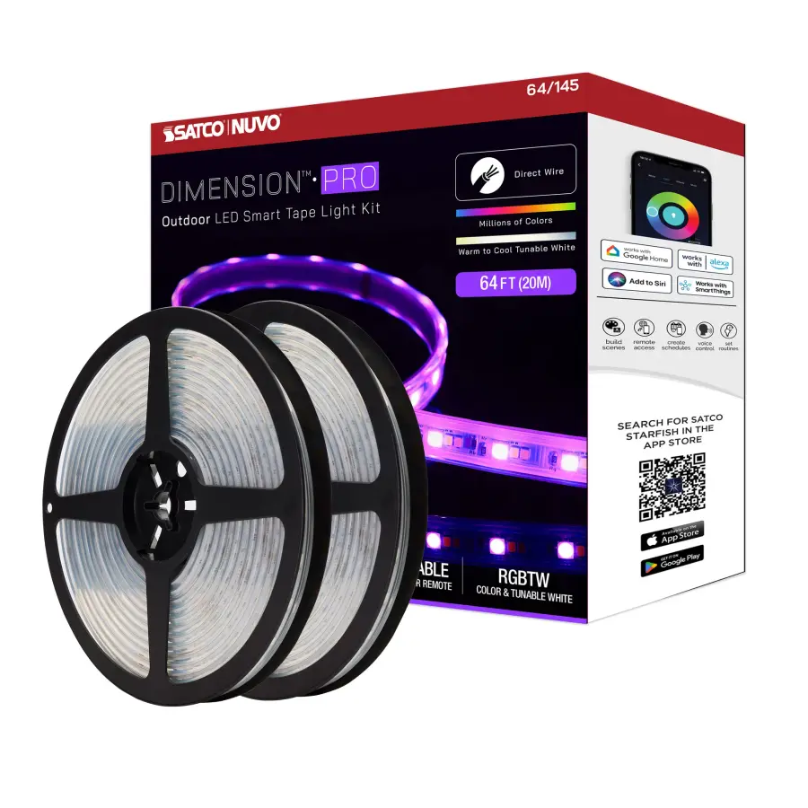 Dimension Pro RGB + Tunable White Tape Light - 64 ft - Image 1