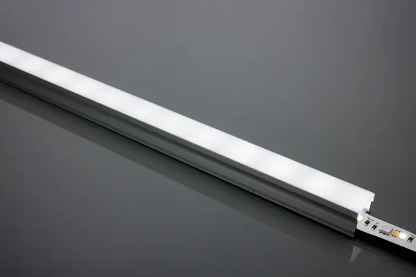 The Dimension Deep Well Tape Channel provides a sleek 16-foot aluminum housing for LED strip lights, creating seamless linear lighting with a recessed profile that conceals the tape for a polished look. - alternate view