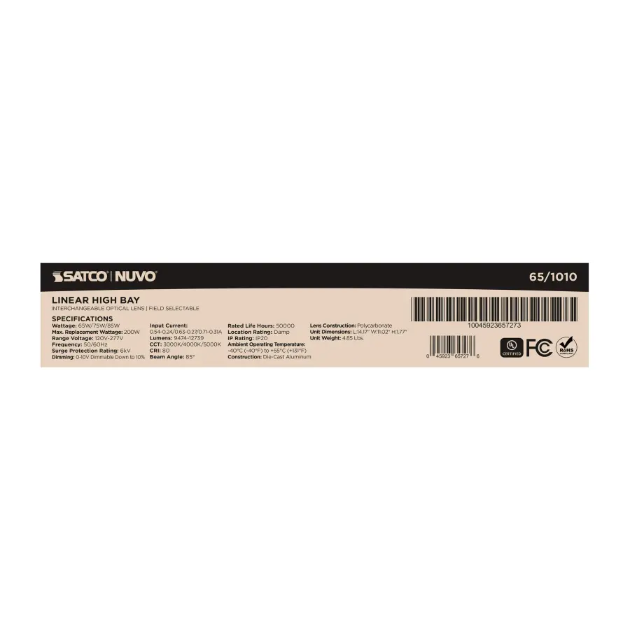 LED Linear High-Bay with Interchangeable Lens - Image 15