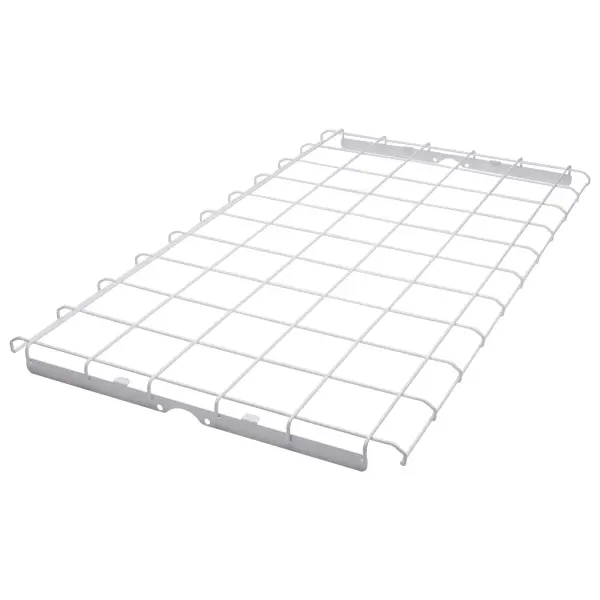 Durable wire cage accessory designed to protect 2-foot LED linear high bay fixtures in industrial and commercial settings. Provides impact resistance while maintaining light output.