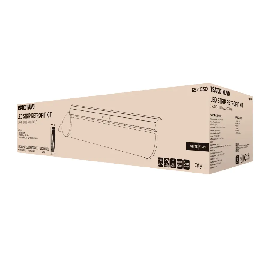 2-Foot LED Retrofit Strip Light - Selectable CCT & Wattage - Image 8