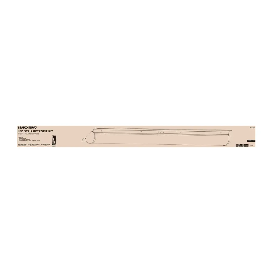 4-Foot LED Retrofit Strip Light - Selectable CCT & Wattage - Image 4