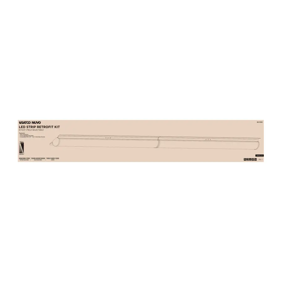 8-Foot LED Retrofit Strip Light - Selectable CCT & Wattage - Image 5