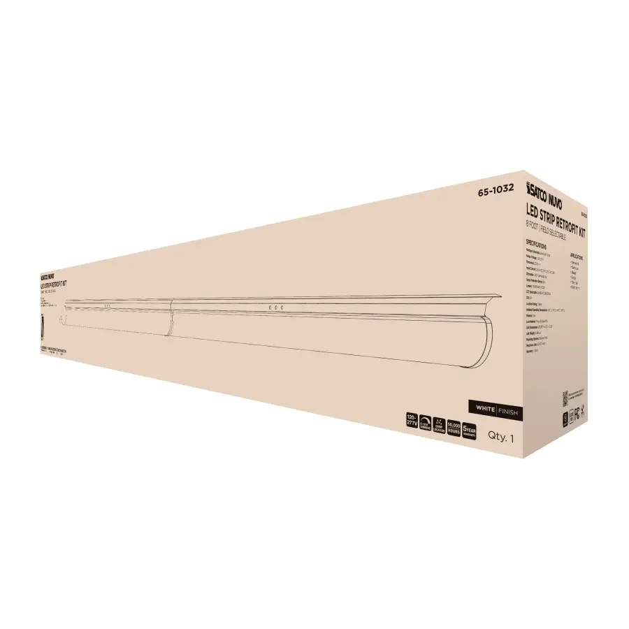 8-Foot LED Retrofit Strip Light - Selectable CCT & Wattage - Image 9