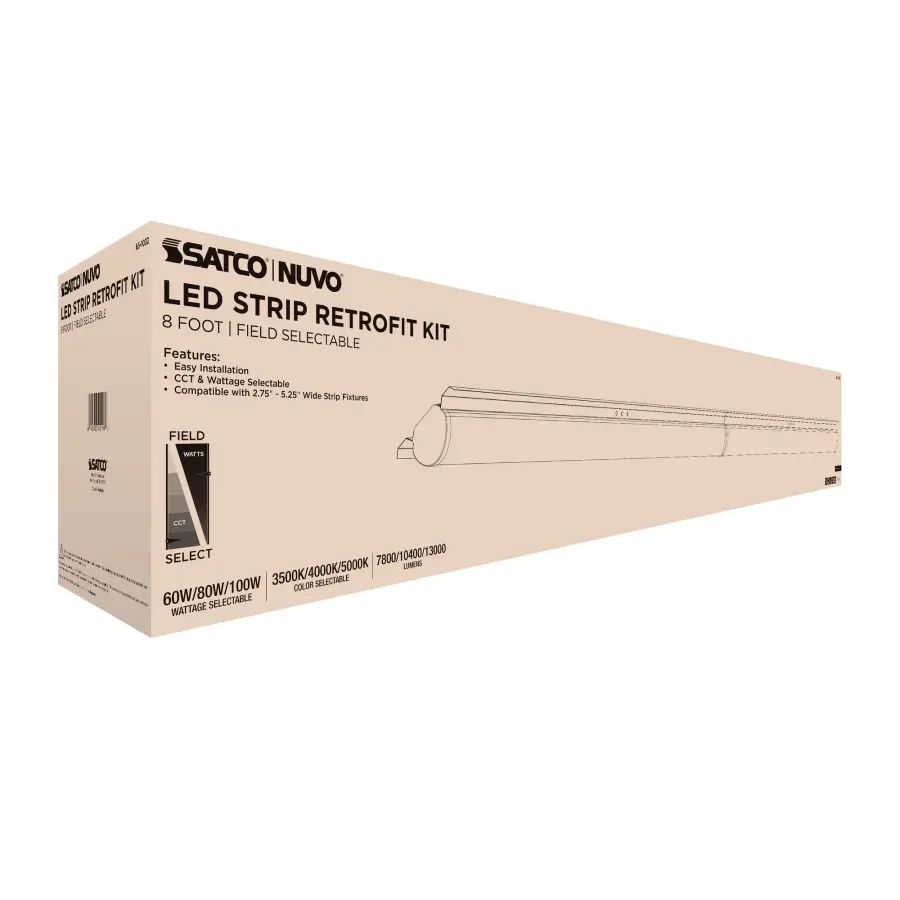 8-Foot LED Retrofit Strip Light - Selectable CCT & Wattage - Image 10
