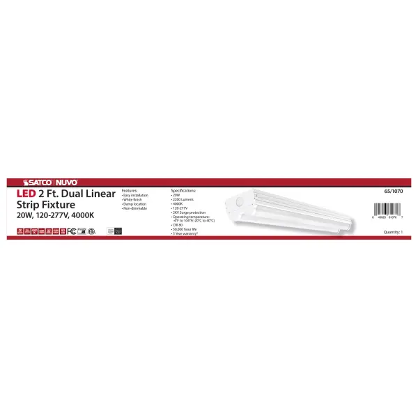 2-Foot LED Double Strip Light - 2200 Lumens - Image 11