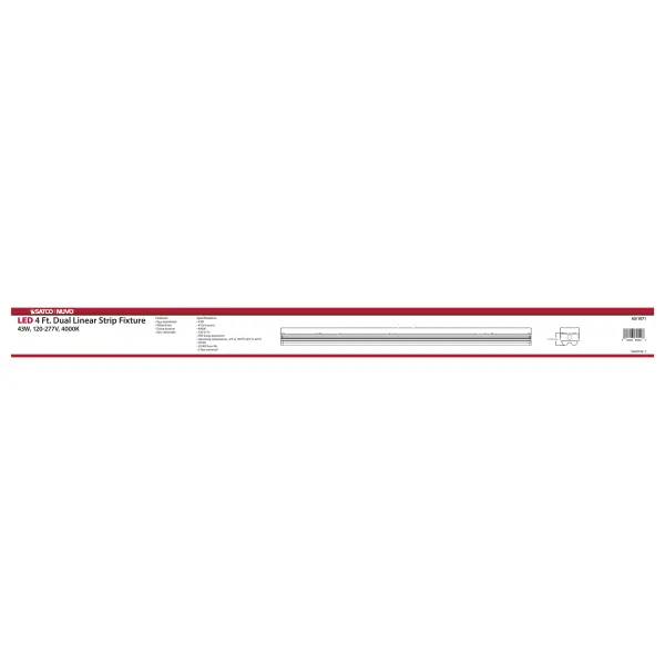 4-Foot LED Double Strip Light Fixture - 4750 Lumens - Image 11
