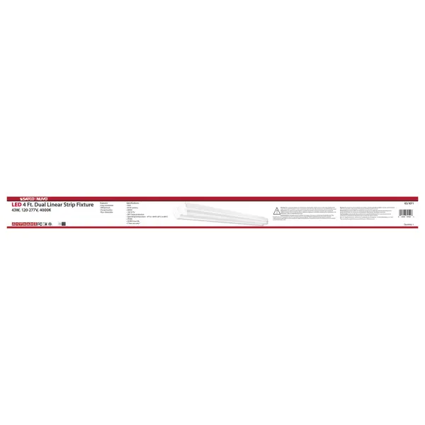 4-Foot LED Double Strip Light Fixture - 4750 Lumens - Image 12