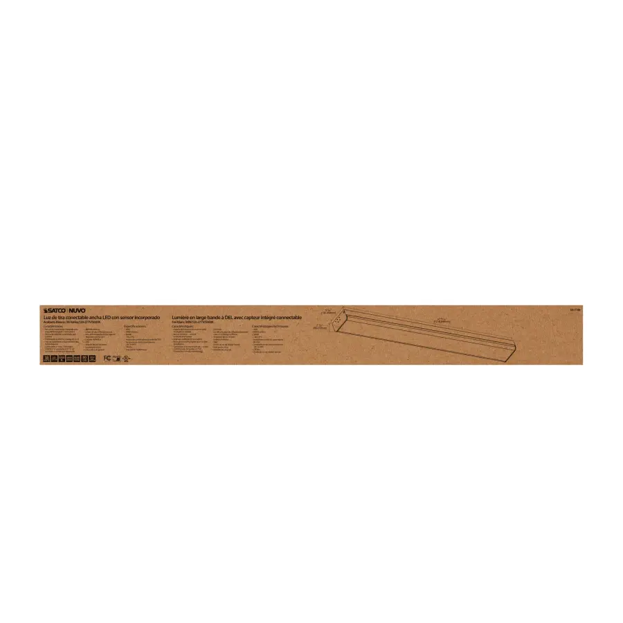 LED 4 ft. Wide Strip Light with Sensor - 40W - 5000K - Image 4